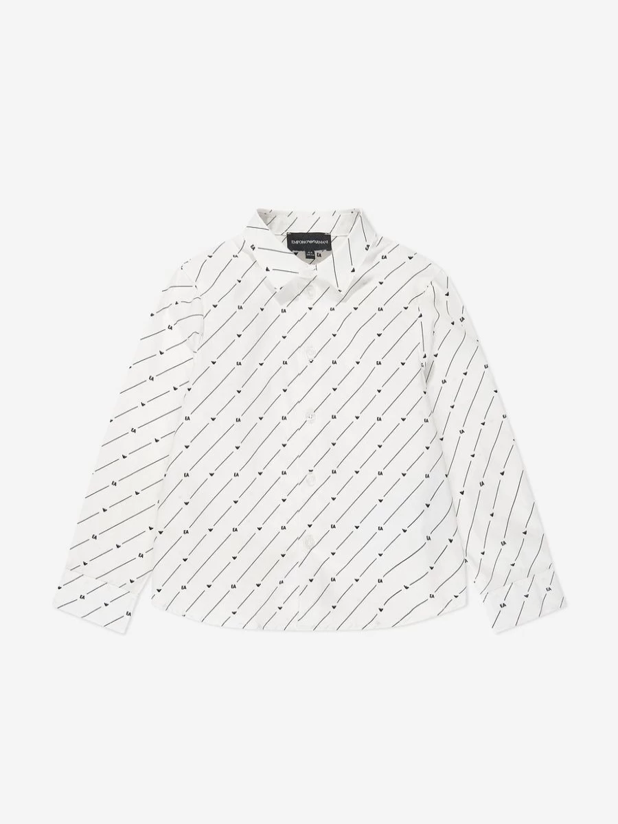 Emporio Armani Teen Boys White Logo Shirt