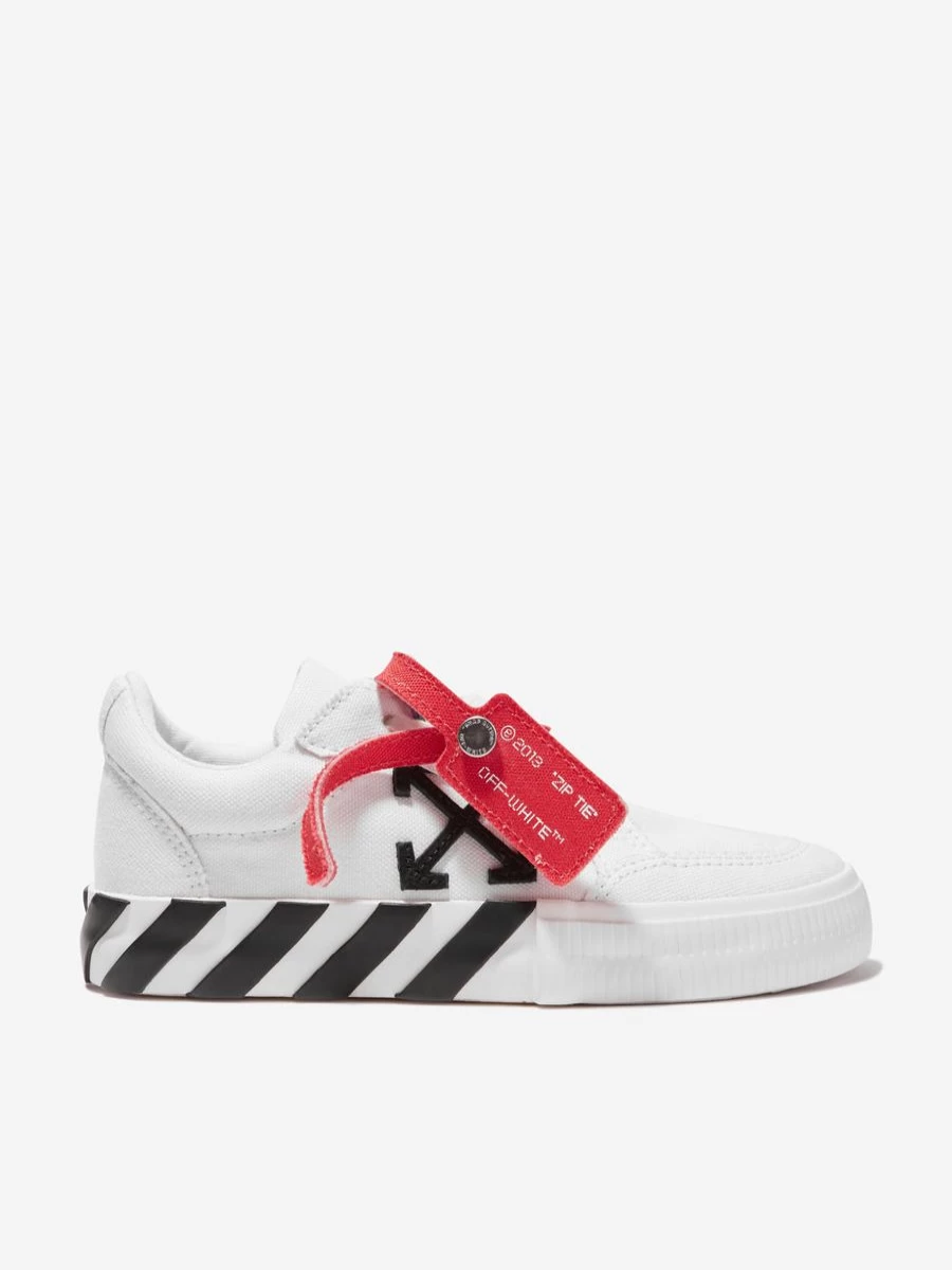 Off-White Boys Vulcanized Sneakers Lace-Up Trainers for Youth