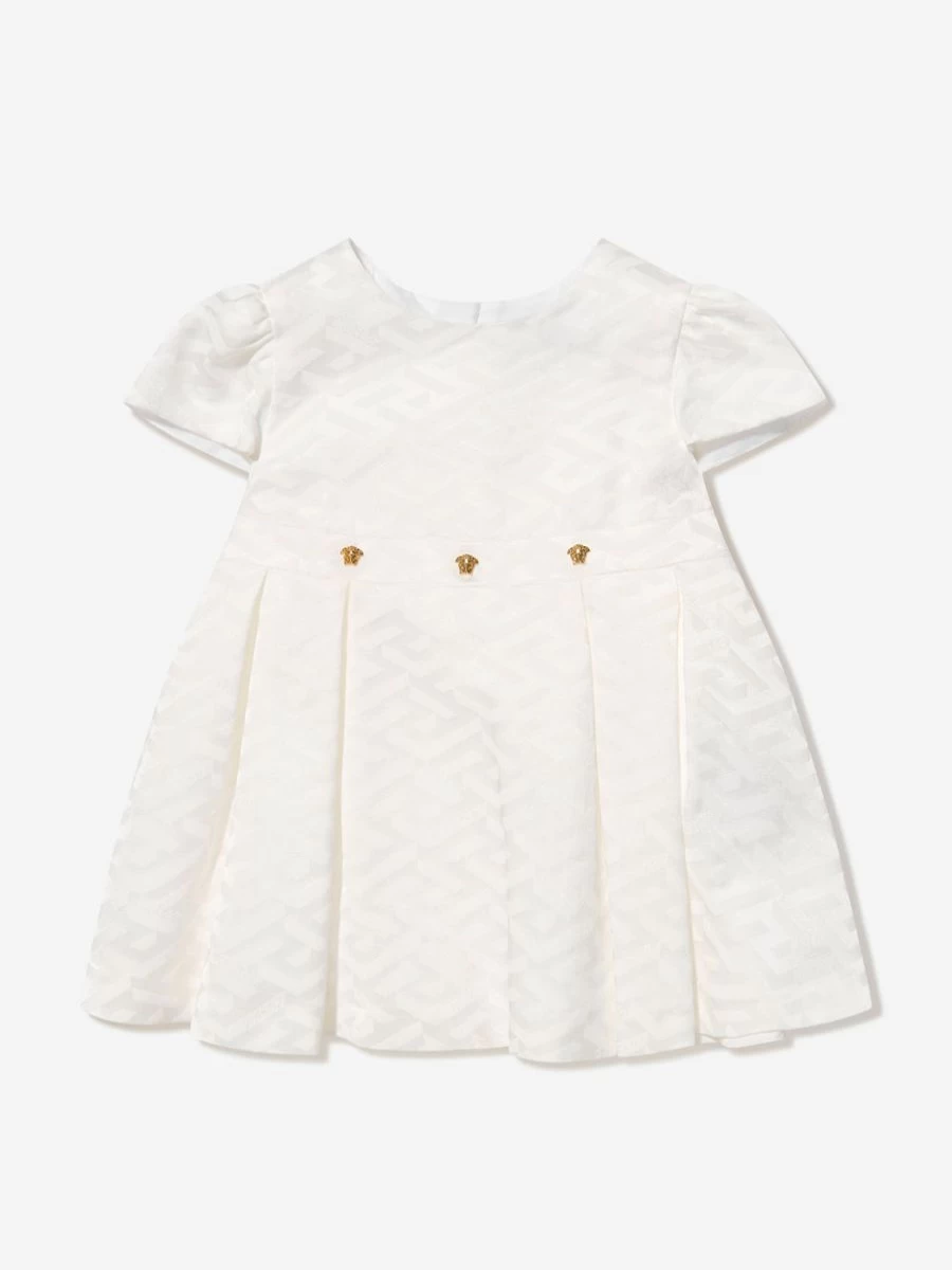 Versace Baby Girls Dress and Bloomers Set - Elegant Floral Print Outfit for Infant and Toddler