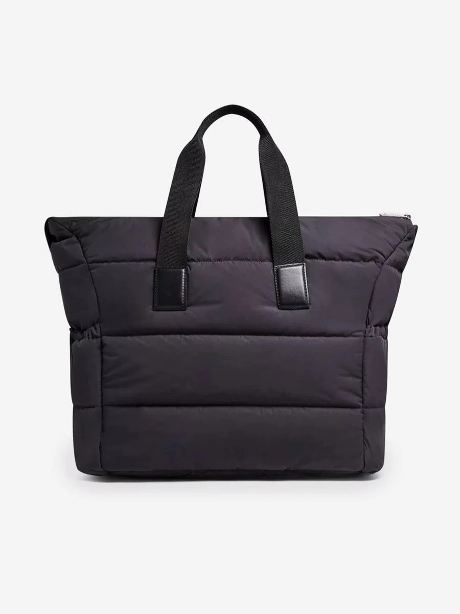 Moncler Enfant Baby Black Padded Changing Bag 42cm - Luxury Diaper Bag for Infants