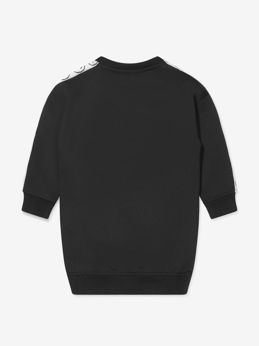 Moschino Kids Girls Milano Embroidered Logo Sweater Dress