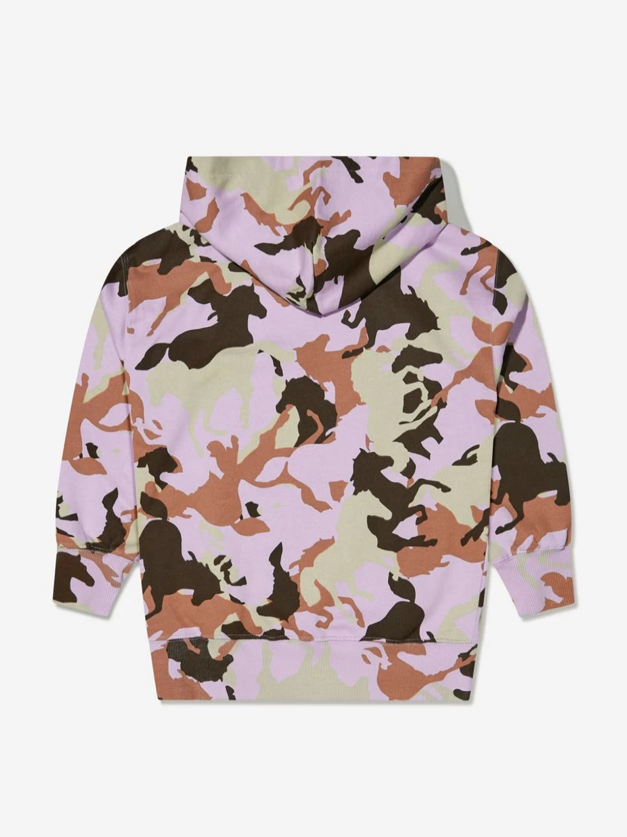 Molo Girls Organic Cotton Horse Camo Hoodie - Eco-Friendly Kids Pullover | Childsplay Clothing