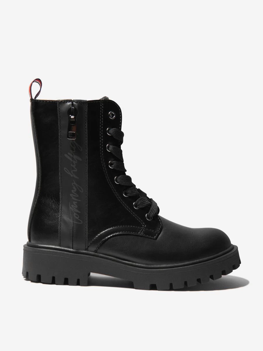 Tommy Hilfiger Teen Girls Lace Up Boots | Stylish Casual Footwear for Teens