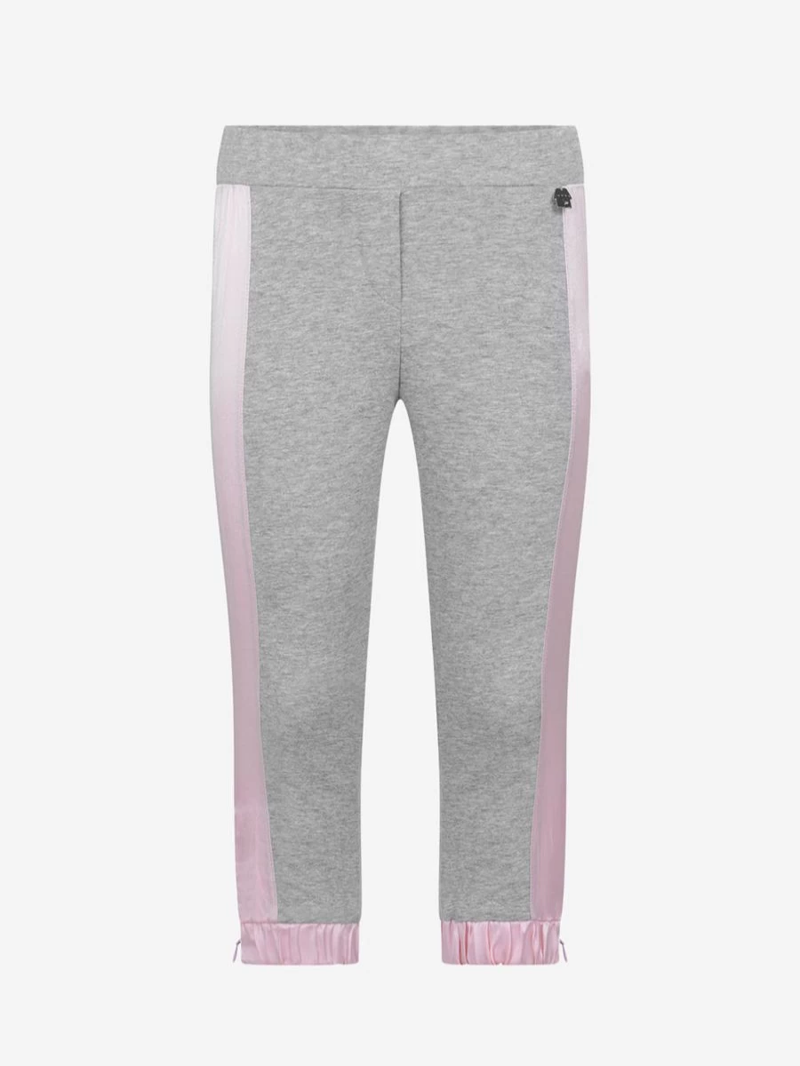 Simonetta Girls' Grey & Pink Jersey Comfortable Bottoms for Play & Relaxation