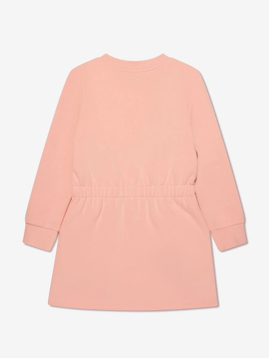 KENZO KIDS Girls Pink Logo Sweater Dress - Casual Kids Fashion