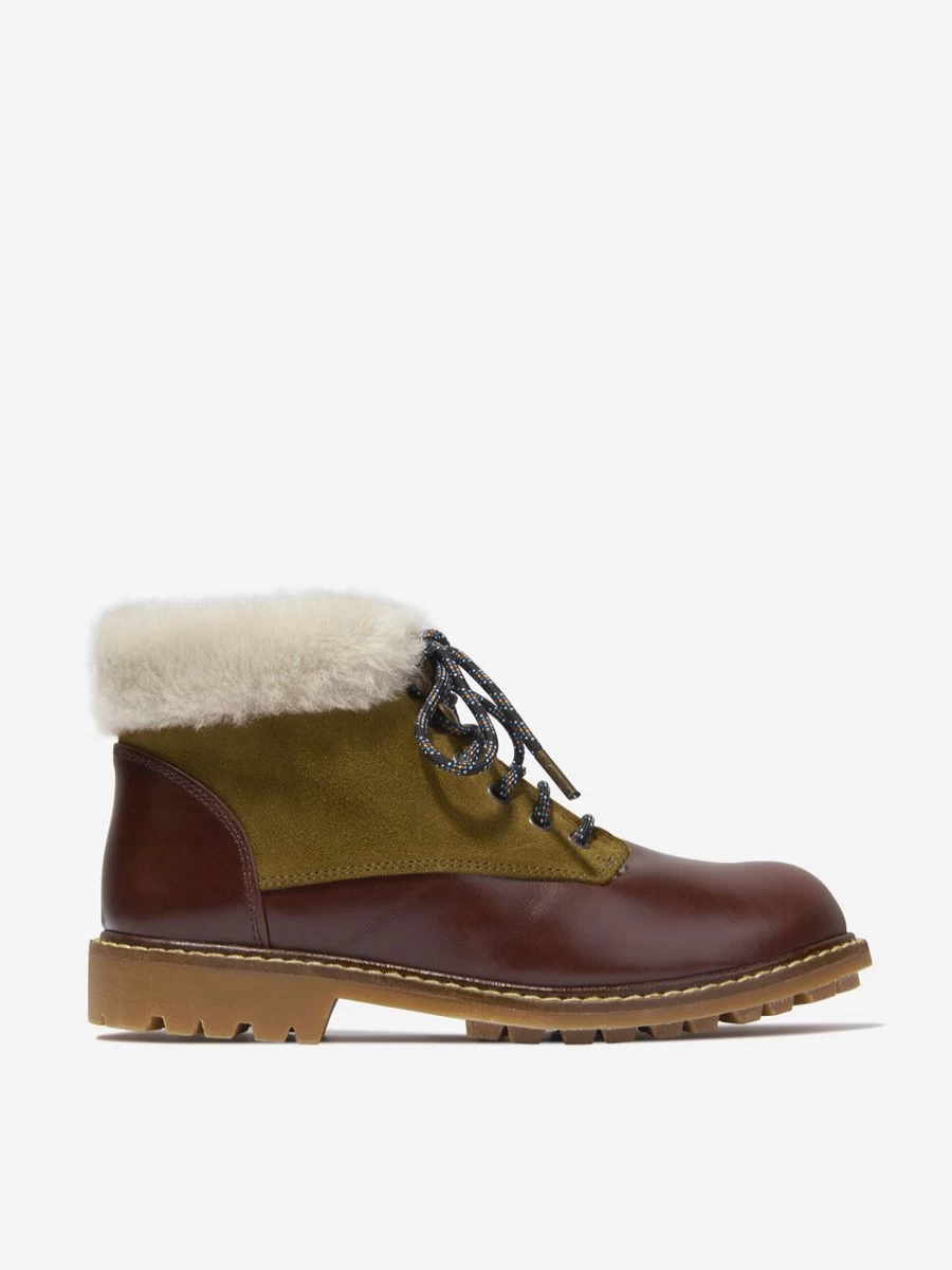 Bonpoint Boys Leather Henri Boots | Premium Kids Footwear | EU Sizing