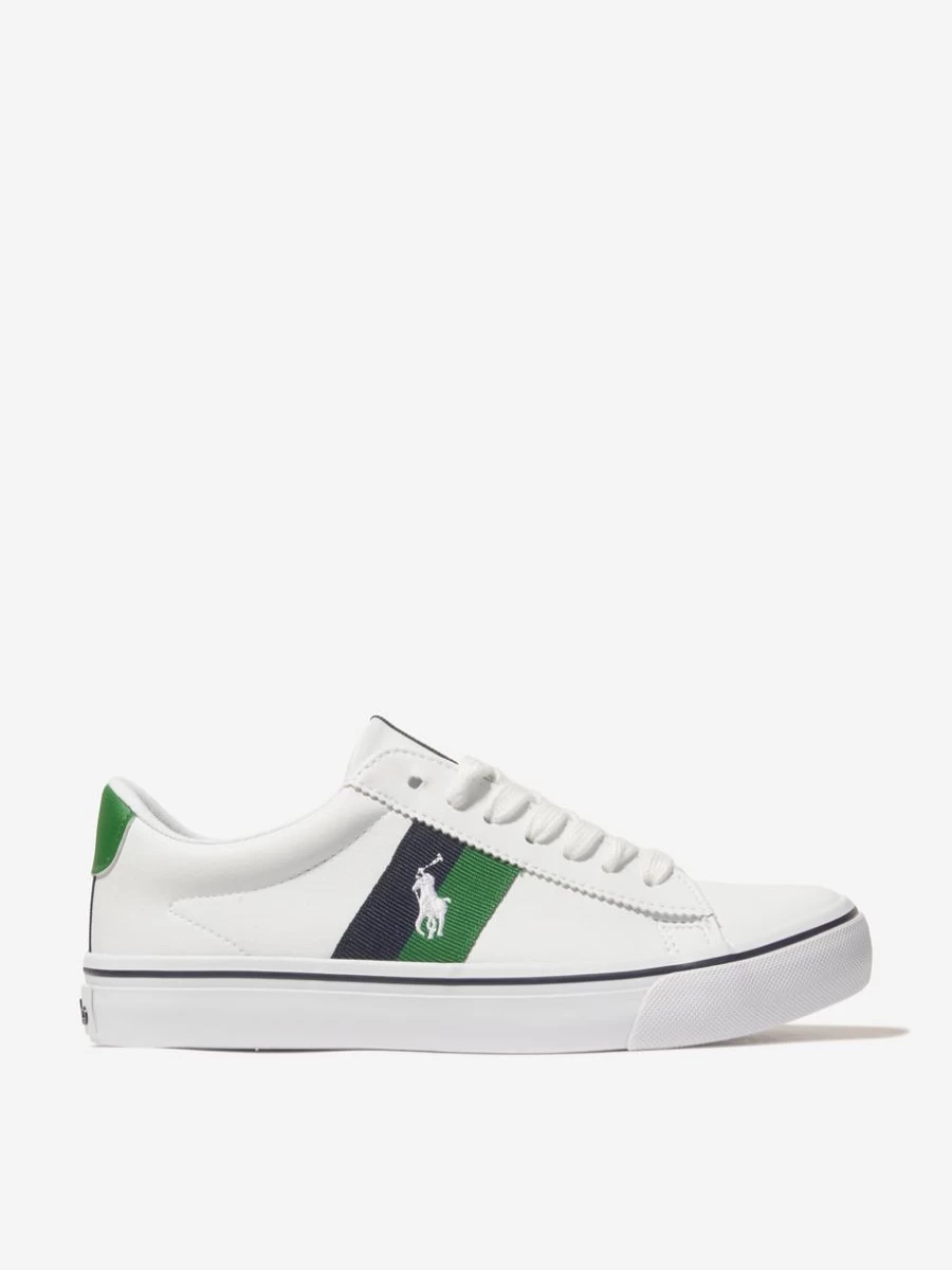 Ralph Lauren Kids Boys Westcott II White Sneakers for Teens