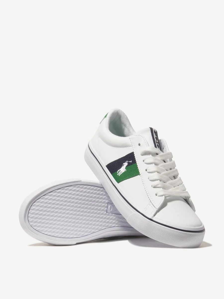 Ralph Lauren Kids Boys Westcott II White Sneakers for Teens