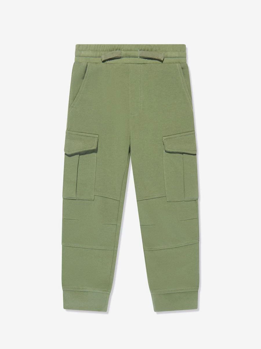 Stella McCartney Kids Boys Green Cargo Joggers - Comfortable Athletic Pants for Active Boys