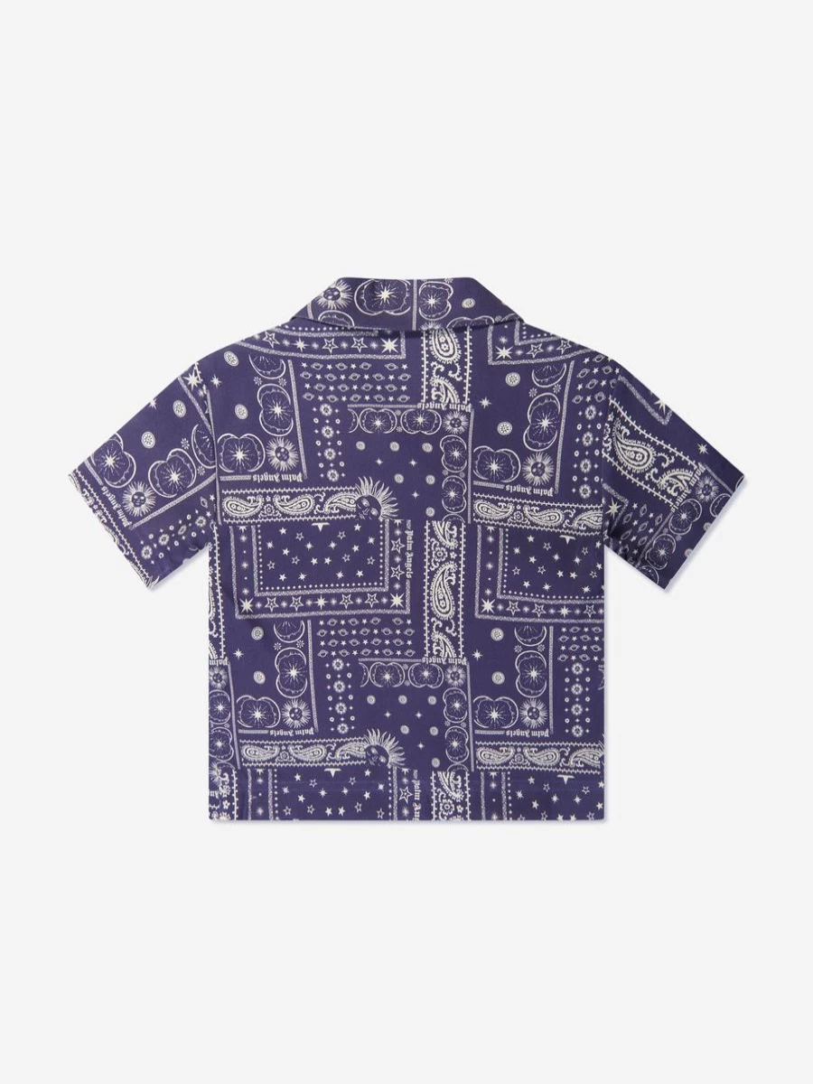 Palm Angels Boys Navy Astrology Printed T-Shirt