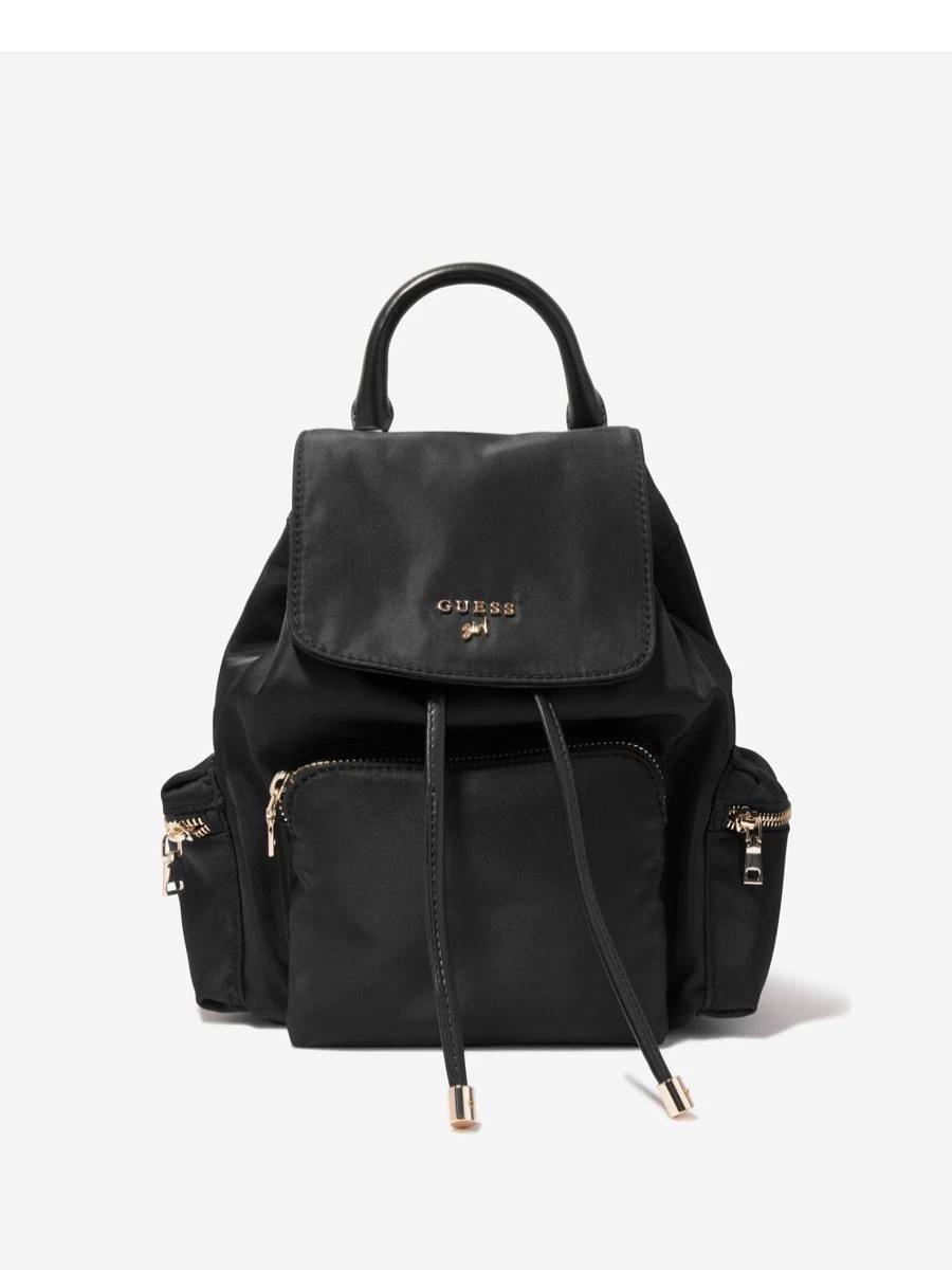 Guess Girls Black Backpack - Stylish Branded School Bag for Teens