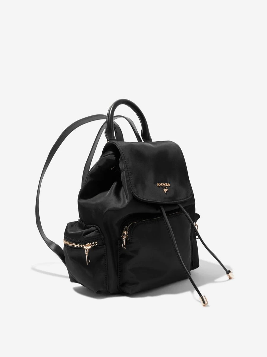 Guess Girls Black Backpack - Stylish Branded School Bag for Teens
