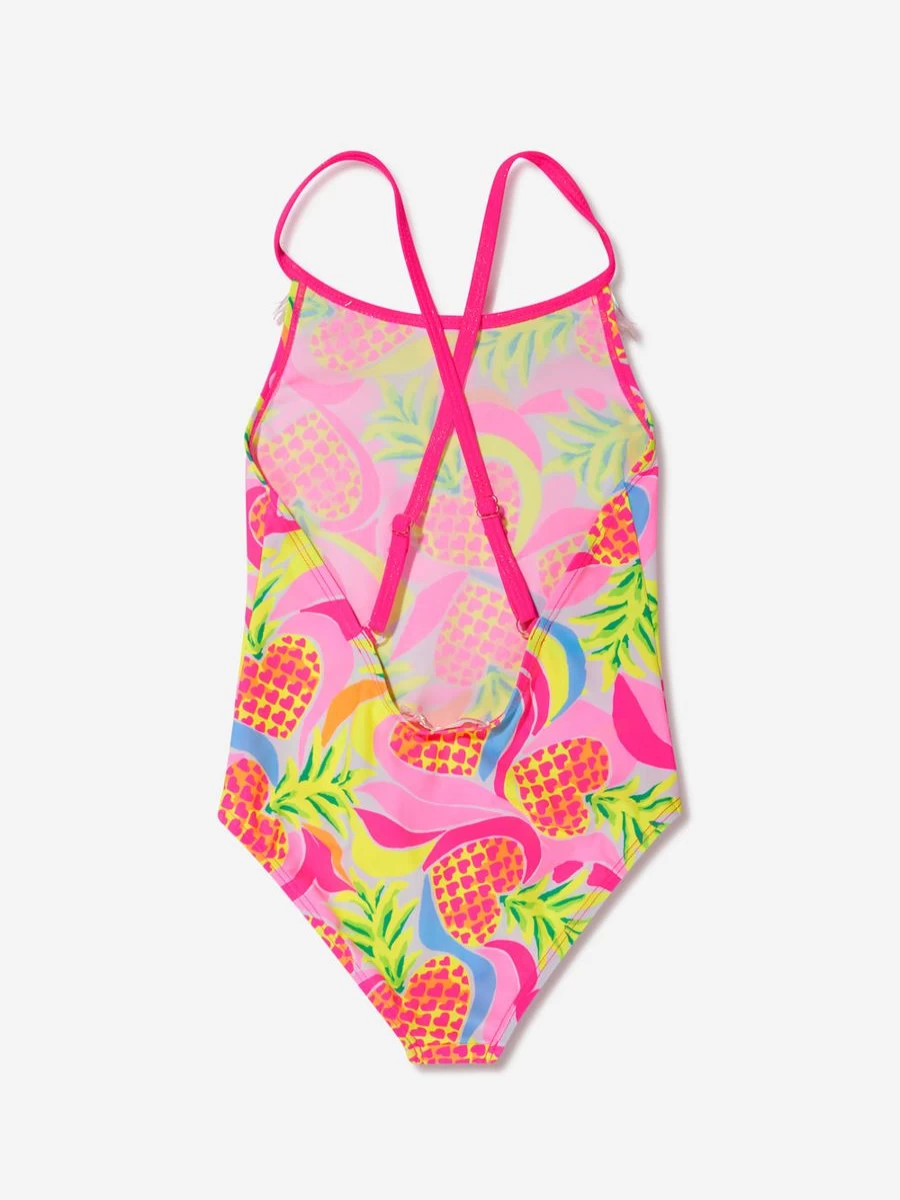 "Billieblush Teen Girls' Colorful Hearts Print One-Piece Swimming Costume"