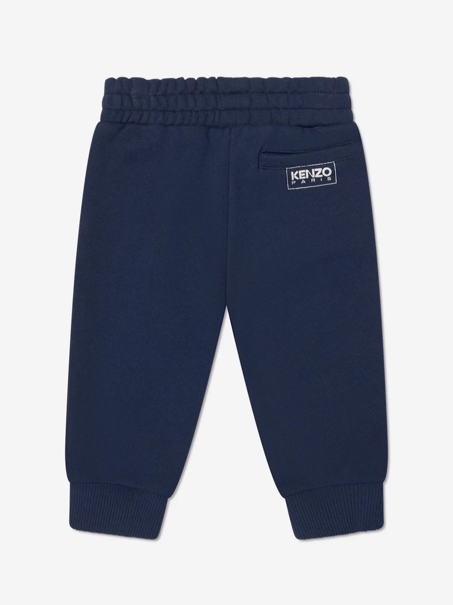 KENZO KIDS Baby Boys Navy Logo Joggers Pants - Comfortable Casual Trousers for Toddlers