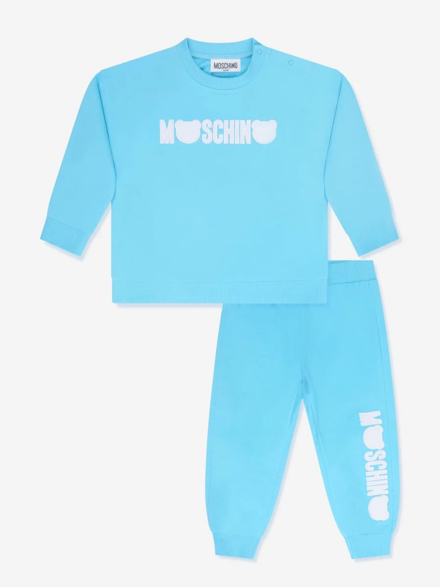 Moschino Kids Baby Girls Pink Teddy Bear Tracksuit - Soft & Cozy Outfit