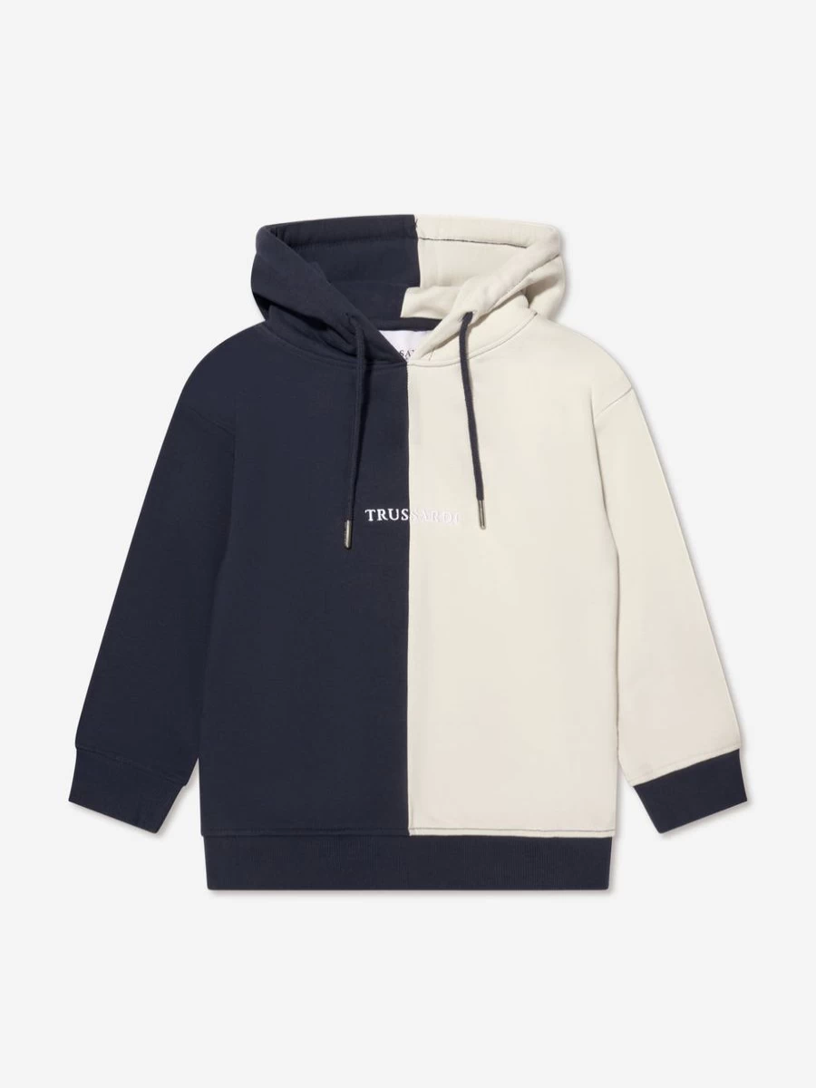 Trussardi Boys Navy Ulak Hoodie for Kids - Stylish & Comfortable Zip-Up Jacket