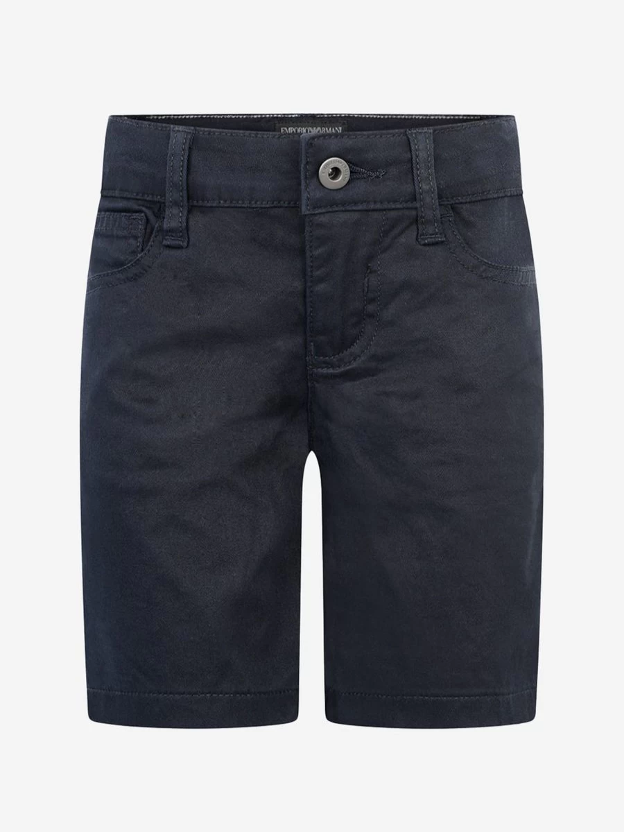 Emporio Armani Boys' Cotton Logo Shorts for Kids - Comfortable Casual Summer Shorts