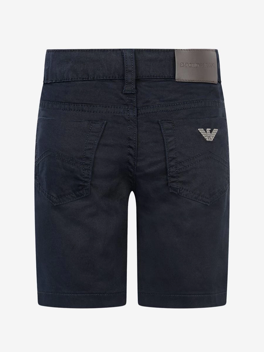 Emporio Armani Boys' Cotton Logo Shorts for Kids - Comfortable Casual Summer Shorts