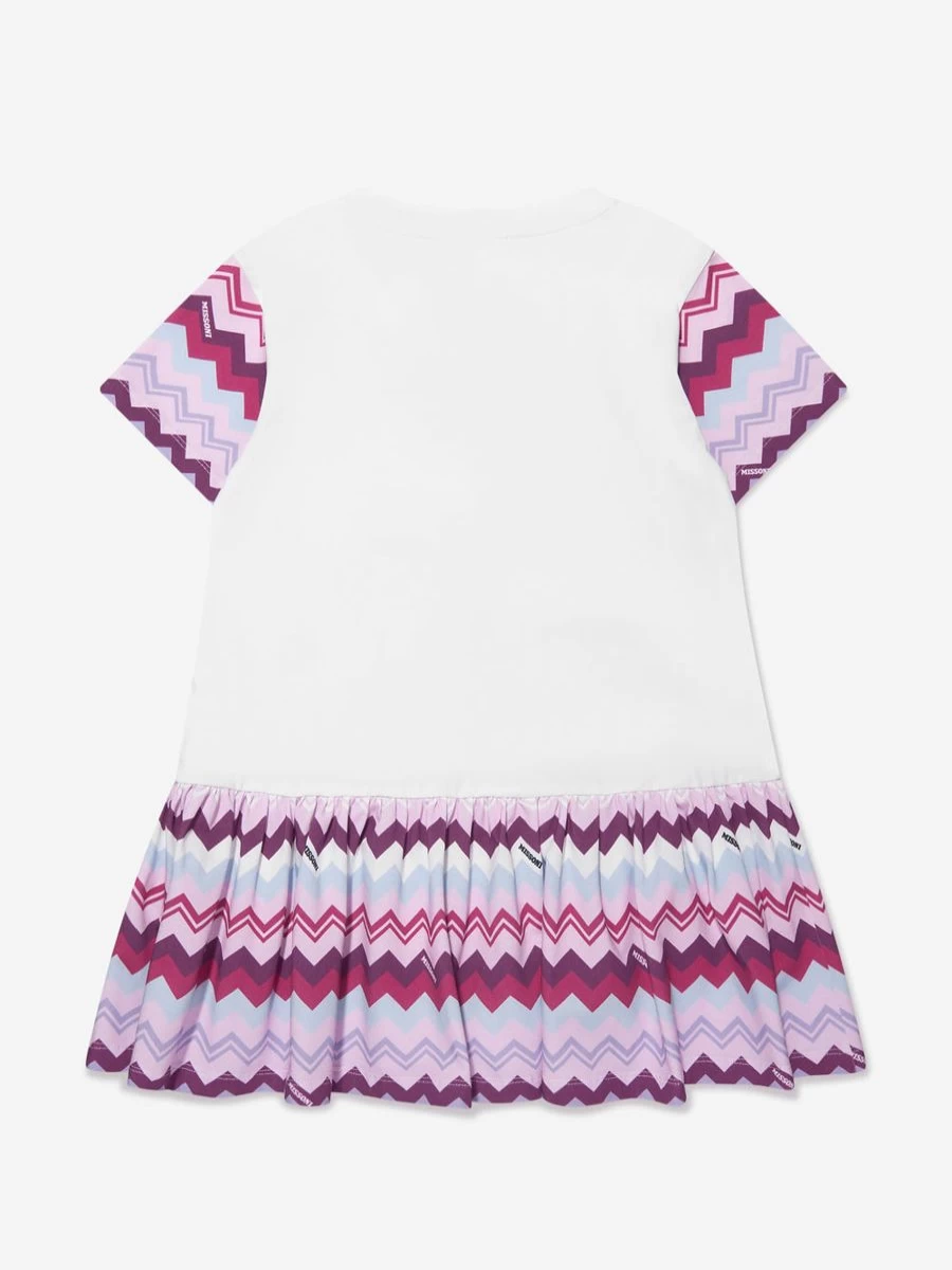 Missoni Teen Girls' White Zigzag Jersey Dress