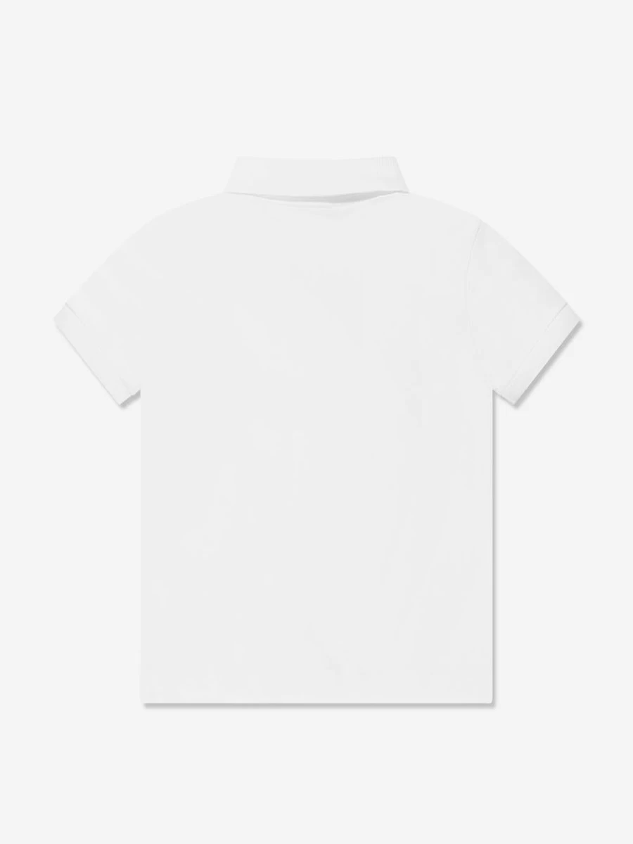 Moschino Kids Boys White Teddy Bear Logo Polo Shirt