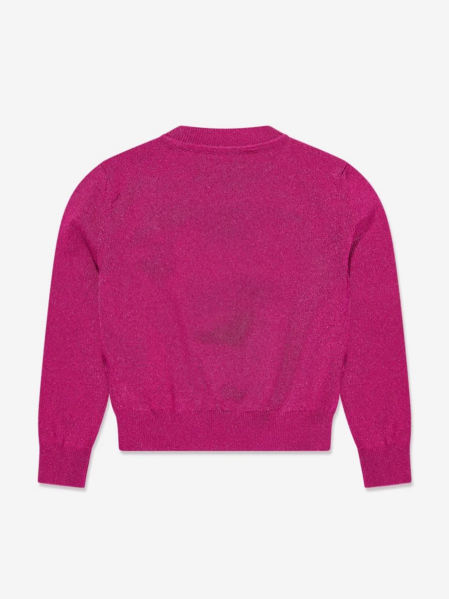 Versace Girls Pink Logo Knitted Sweater for Kids