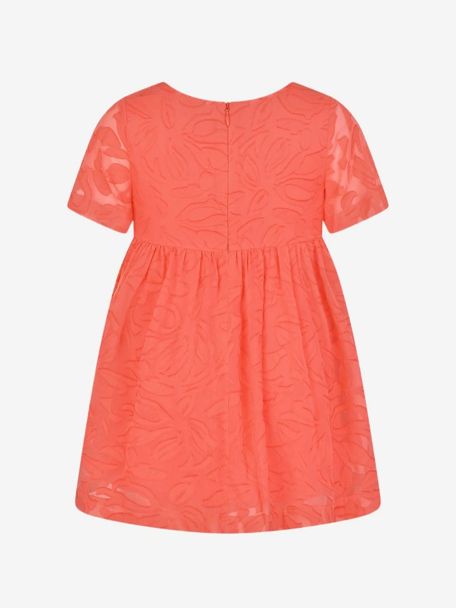 Carmeant Beau Girls Apricot Silk Cotton Dress - Elegant Kids Summer Dress