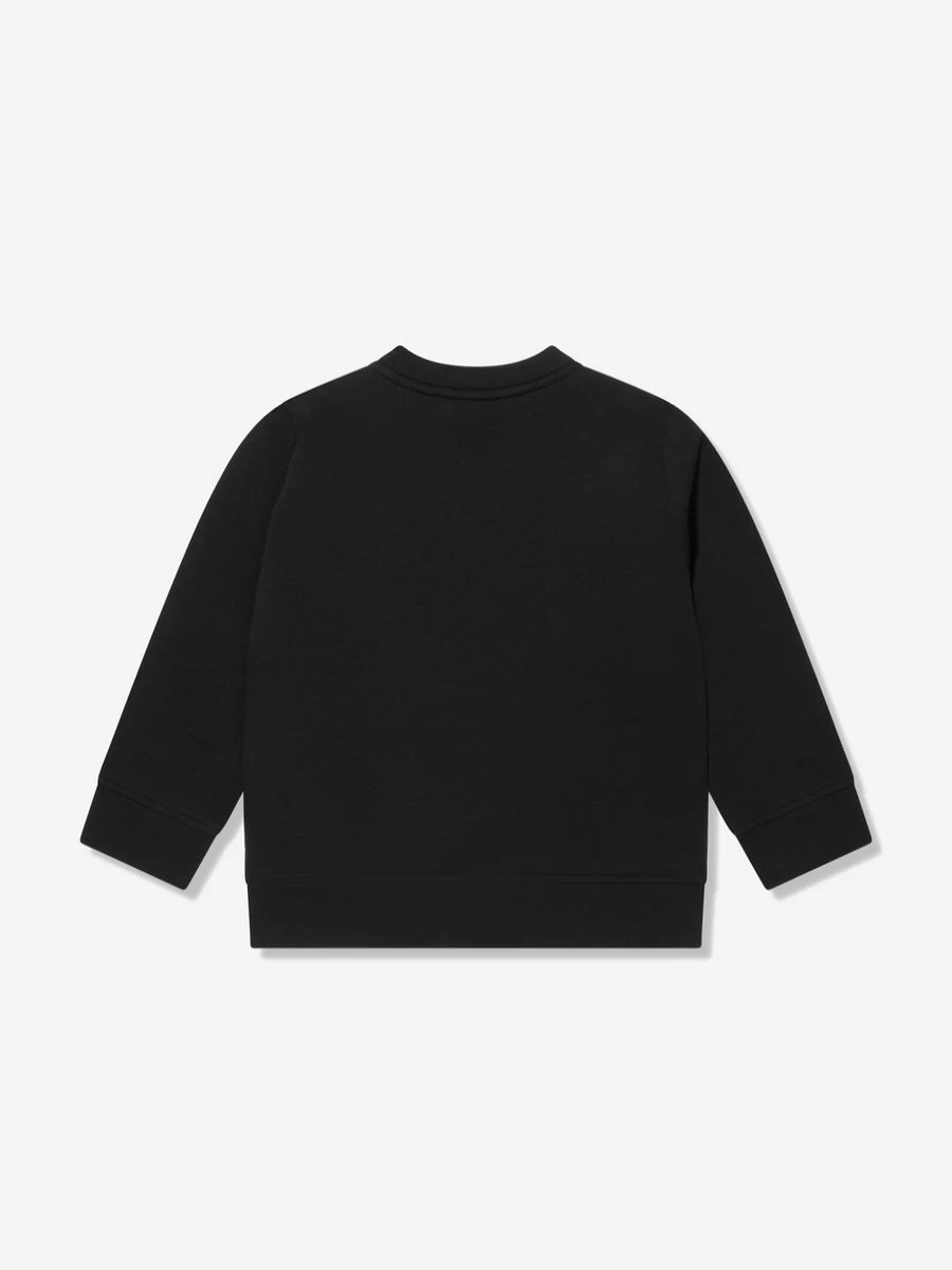 Emporio Armani Boys' Black Logo Sweatshirt for Kids - Casual Pullover Hoodie