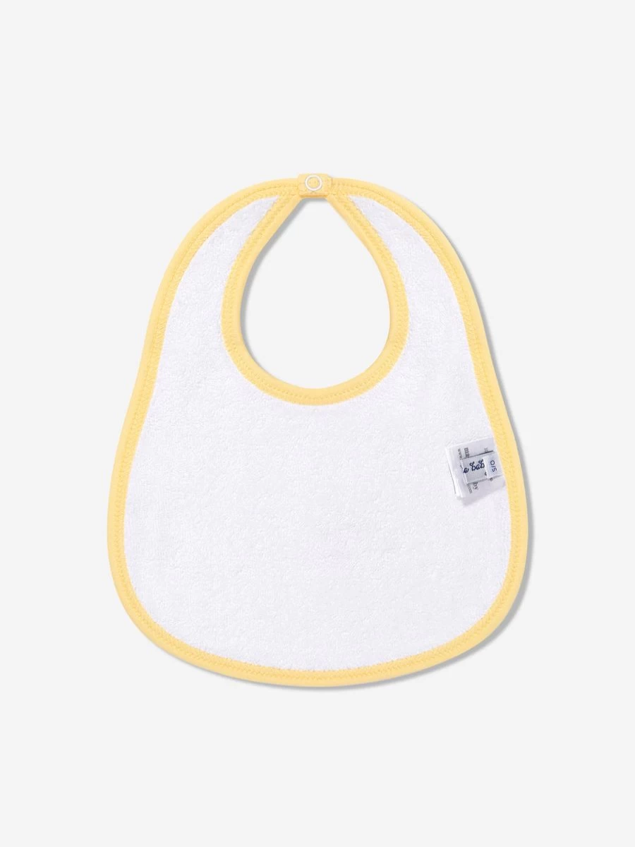 Magnolia Baby White Rubber Ducky Embroidered Bib for Infants