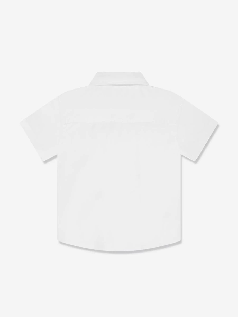 Burberry Kids Baby Boys White Mini Owen Shirt - Classic Cotton Dress Shirt for Toddlers