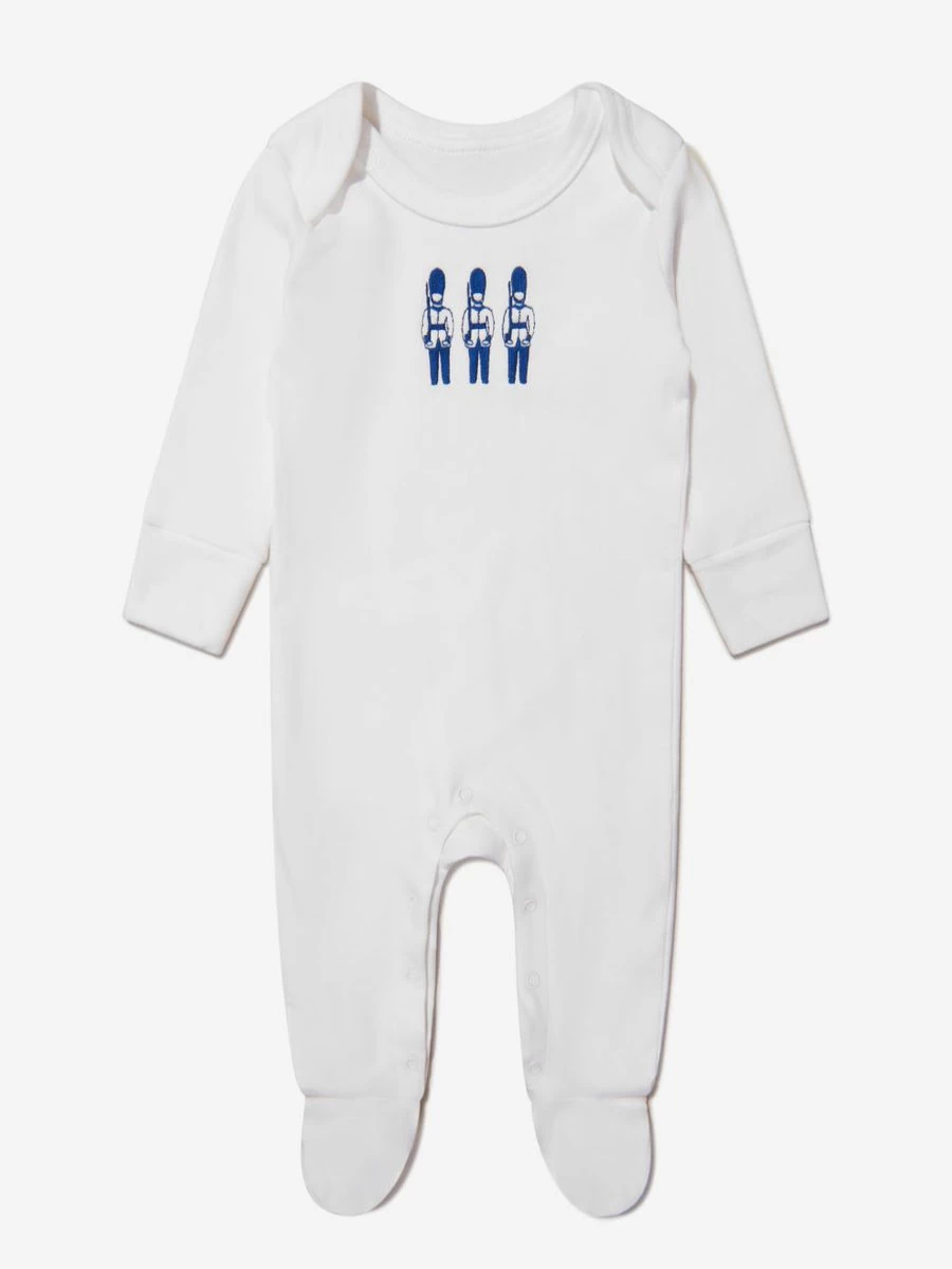 "Organic Cotton Baby Boys Guardsmen Babygrow & Muslin Set by Cotton and Company"