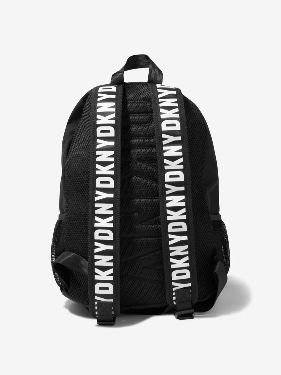 DKNY Boys' Black Kids Logo Backpack for School & Travel