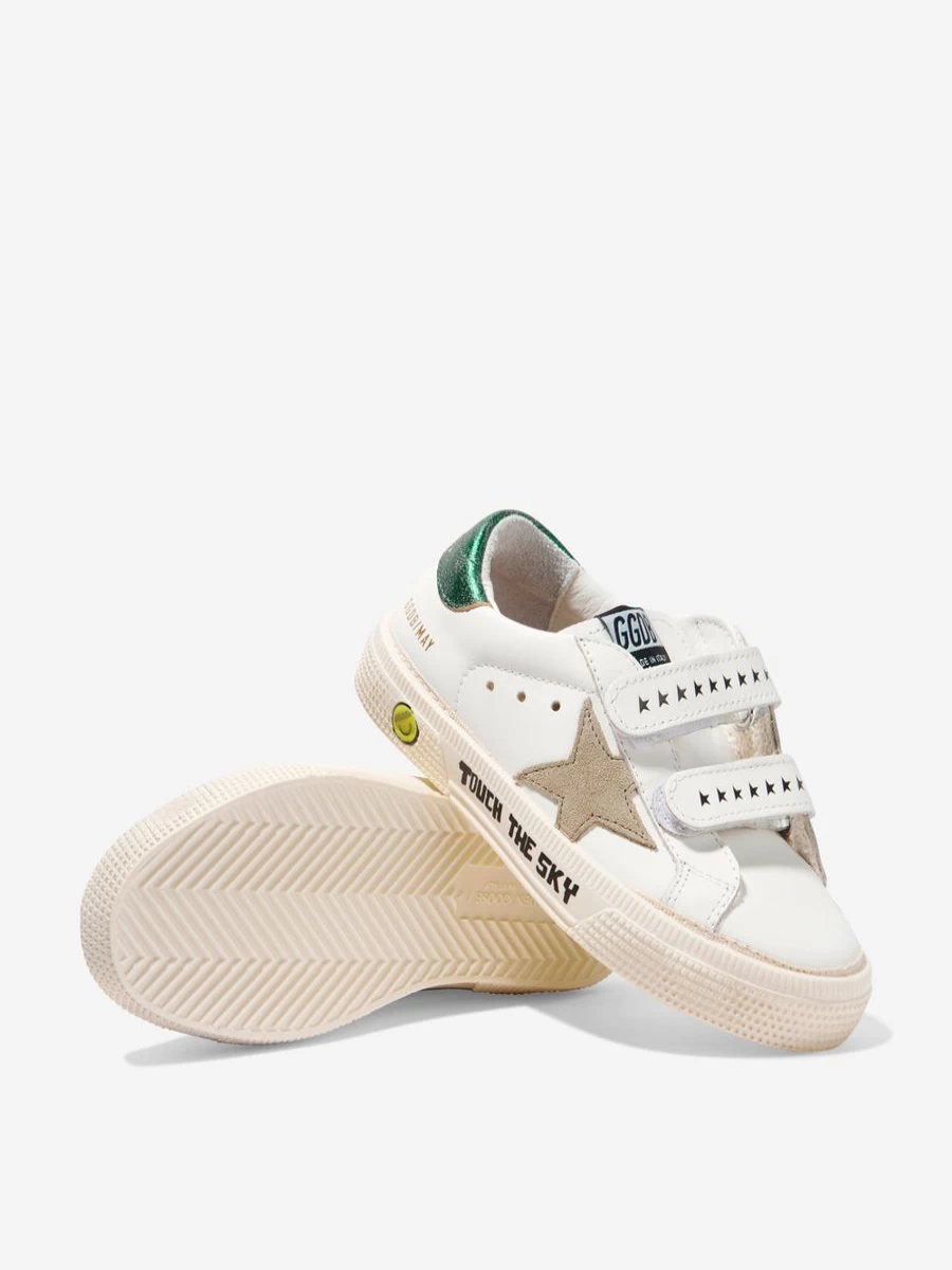 Golden Goose Kids May Leather and Suede Star Sneakers for Teens | Stylish Casual Trainers