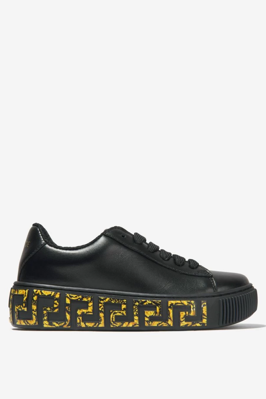 Versace Teen Leather Greca Logo Trainers | Stylish Sneakers for Teens
