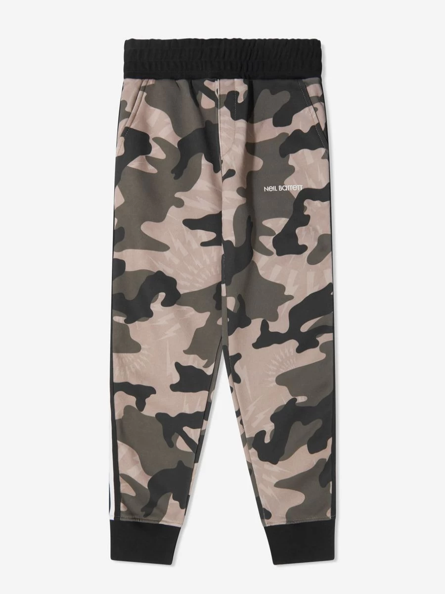 Neil Barrett Boys Camouflage Print Sweatpants | Kids Camo Joggers | Childsplay Clothing