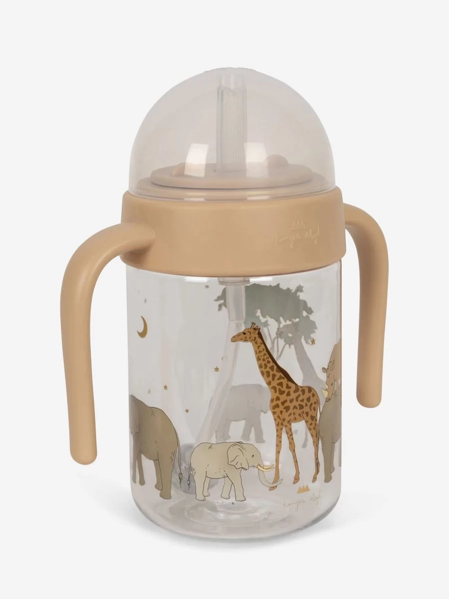 Konges Slojd Baby Safari Bottle With Handle - 15Cm BPA-Free Leak-Proof Feeding Bottle for Infants
