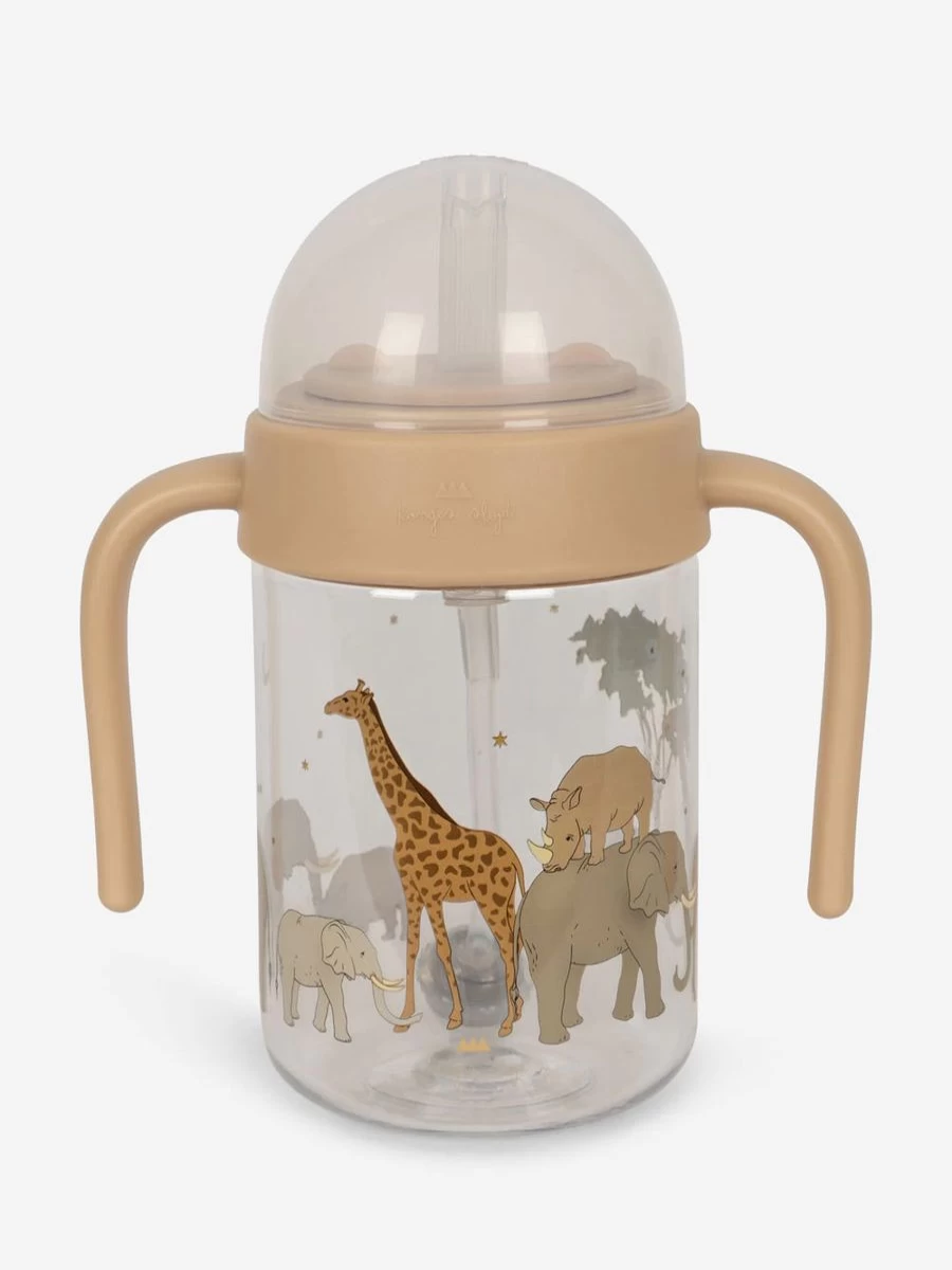 Konges Slojd Baby Safari Bottle With Handle - 15Cm BPA-Free Leak-Proof Feeding Bottle for Infants
