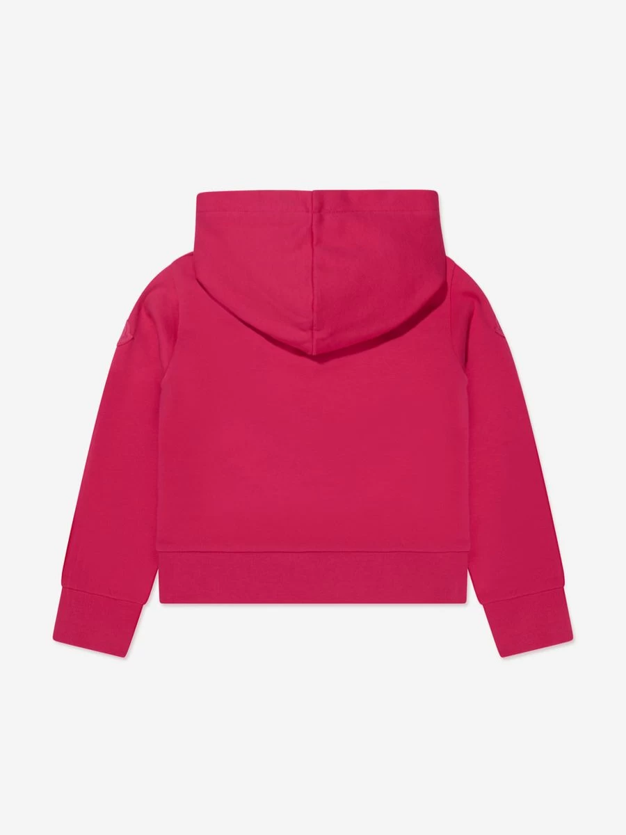 Moncler Enfant Girls Pink Logo Hoodie for Kids - Stylish & Comfortable Pullover
