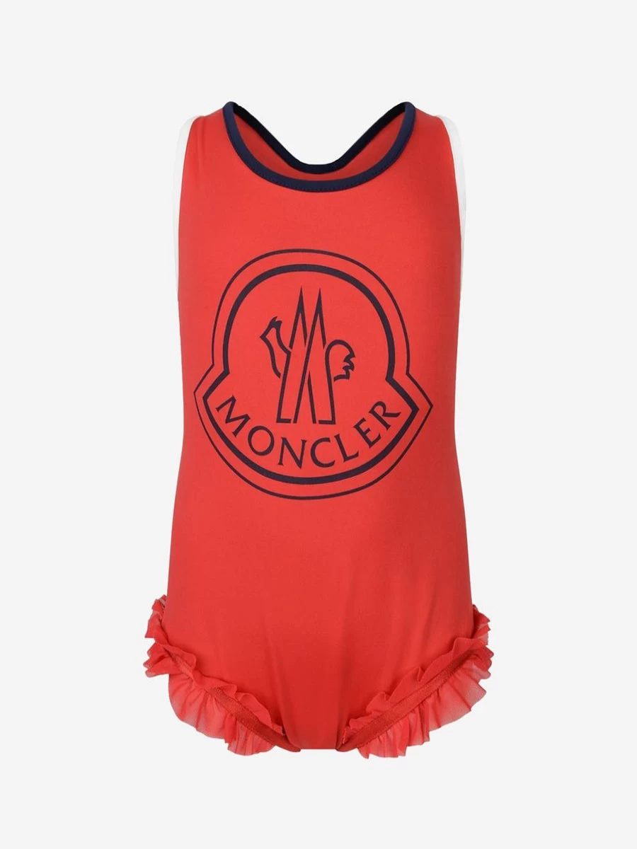 Moncler Enfant Girls' Logo Swimsuit for Kids - Stylish & Comfortable Swimwear