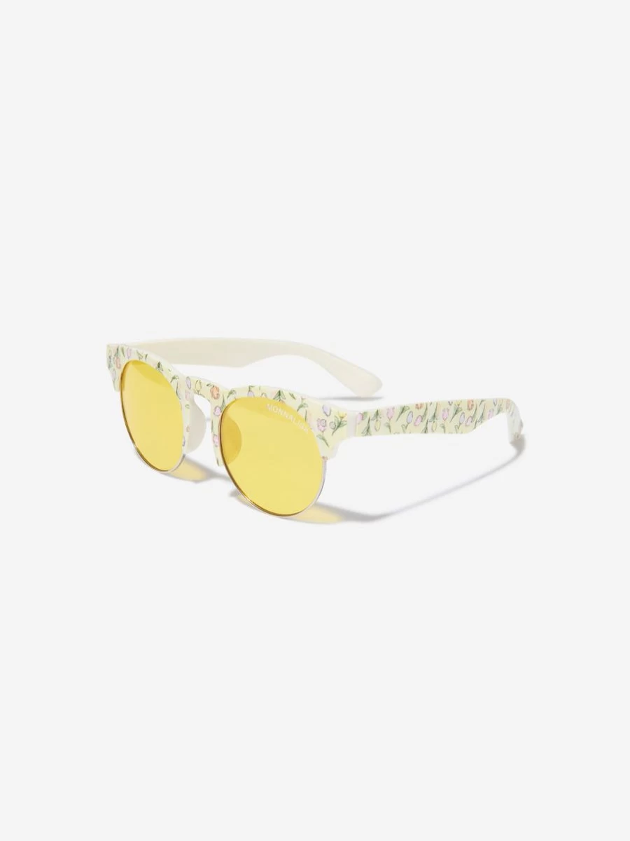 Monnalisa Girls Yellow Tulip Sunglasses with Protective Case