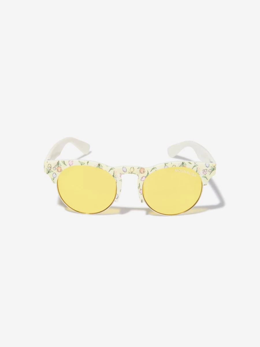 Monnalisa Girls Yellow Tulip Sunglasses with Protective Case