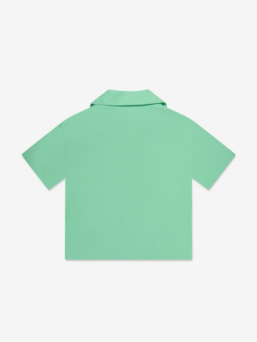 Palm Angels Teen Boys Green Track Shirt - Athletic Running Top for Teens