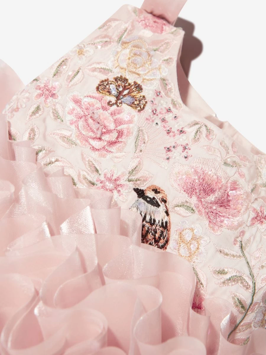 "Maison Ava Teen Girls Blush Pomme Dress – Elegant & Stylish"
