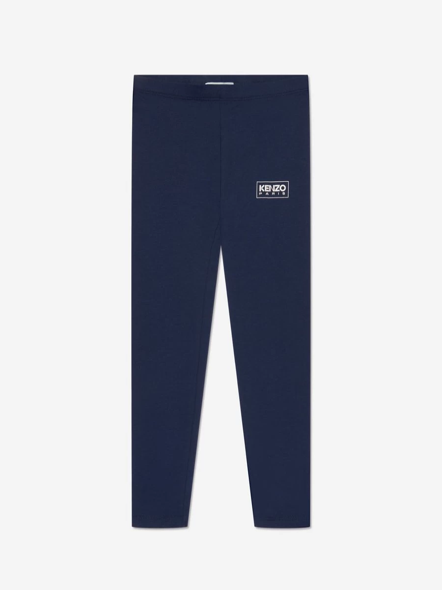 KENZO KIDS Girls' Navy Logo Print Leggings for Toddlers & Kids