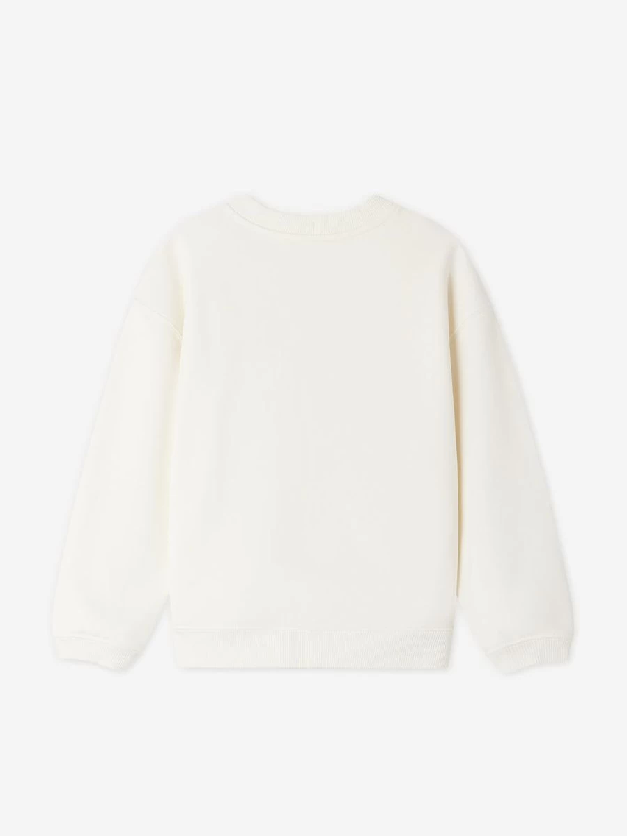 Bonpoint Girls Ivory Fleurette Sweatshirt - Premium Embroidered Pullover for Girls