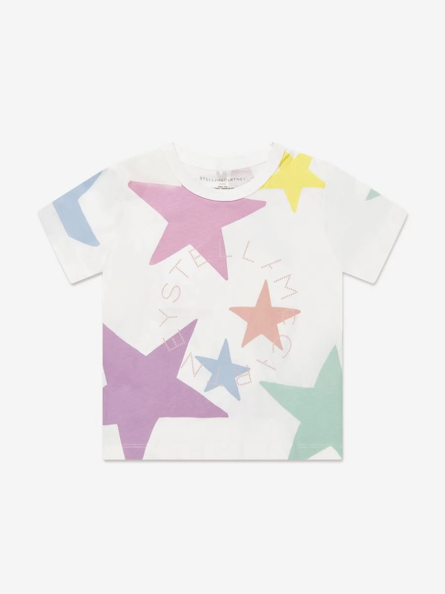 Stella McCartney Kids Ivory Star Print T-Shirt for Teen Girls