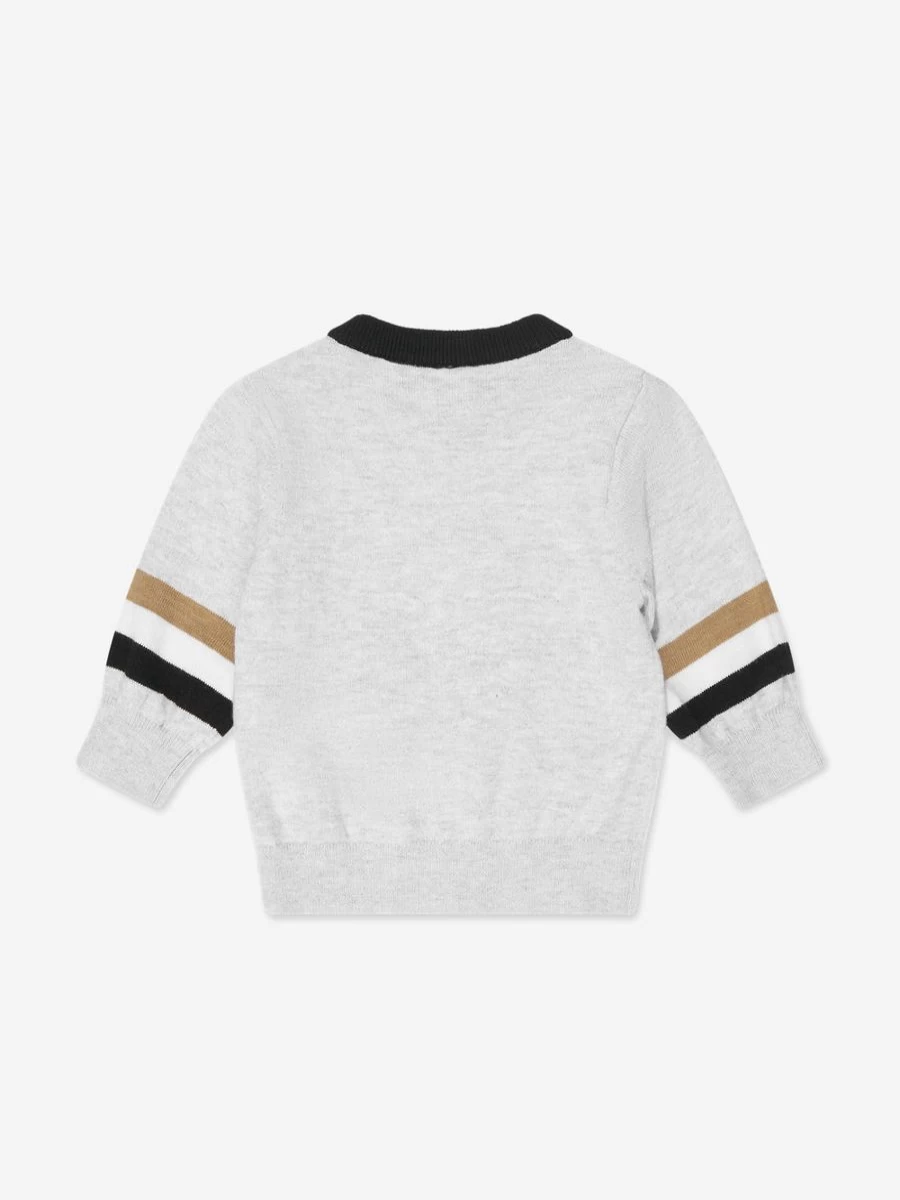 BOSS Baby Boys Grey Knitted Jumper - Soft & Stylish Winter Pullover