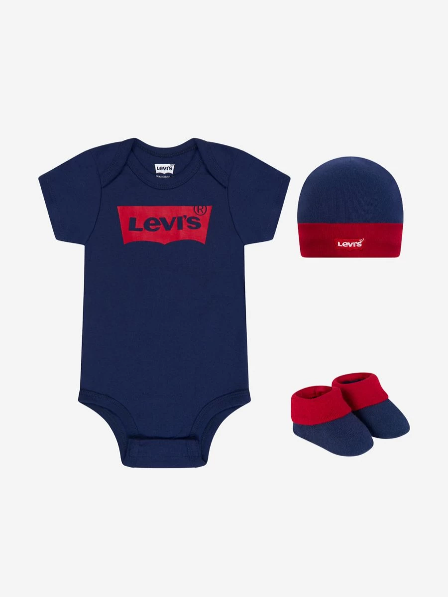Levi's Baby Boys 3-Piece Gift Set | Soft & Stylish Outfit for Infants | Official Levi's Kids Wear