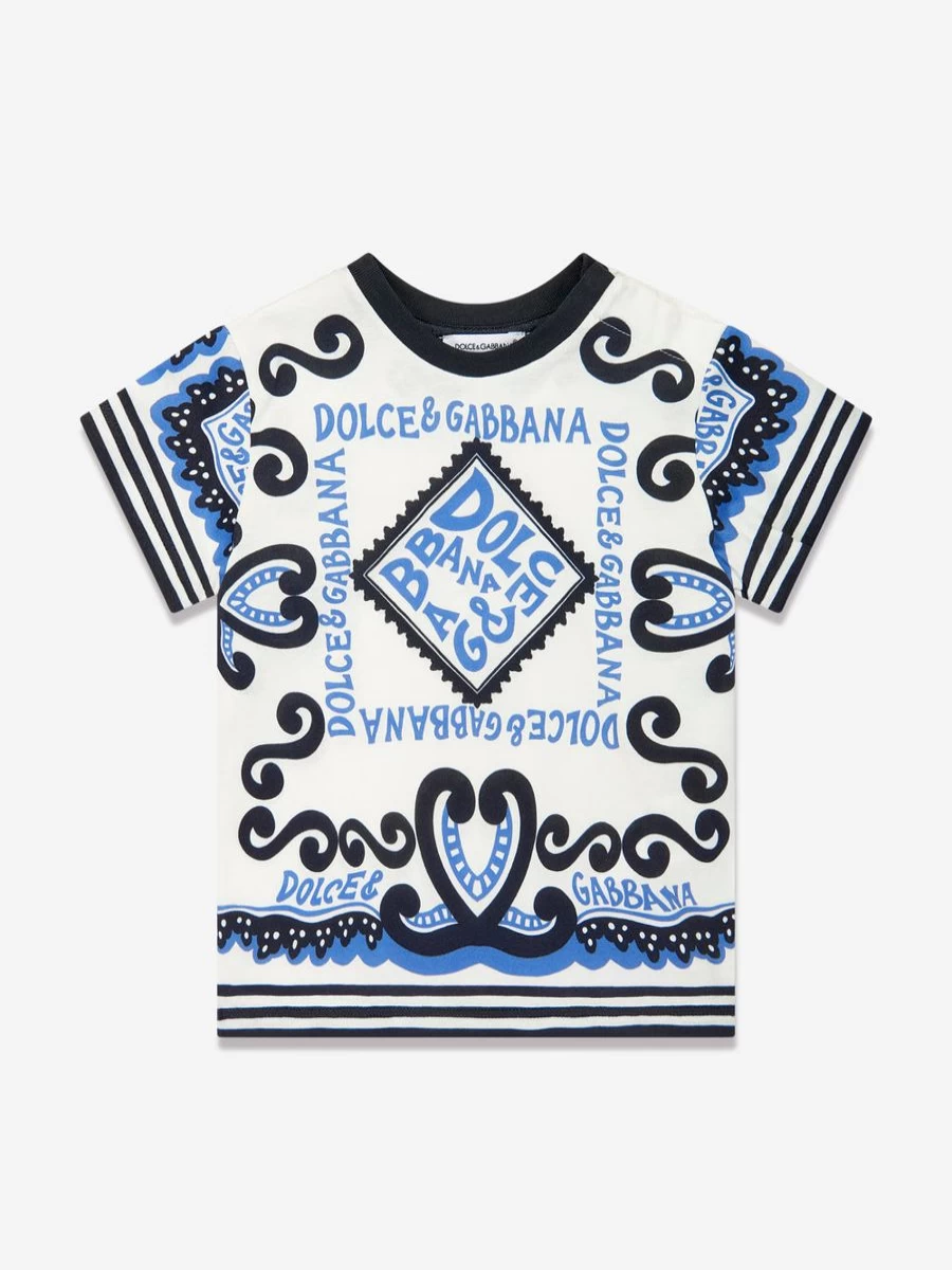 Dolce & Gabbana Kids Boys' Colorful Marina Print T-Shirt