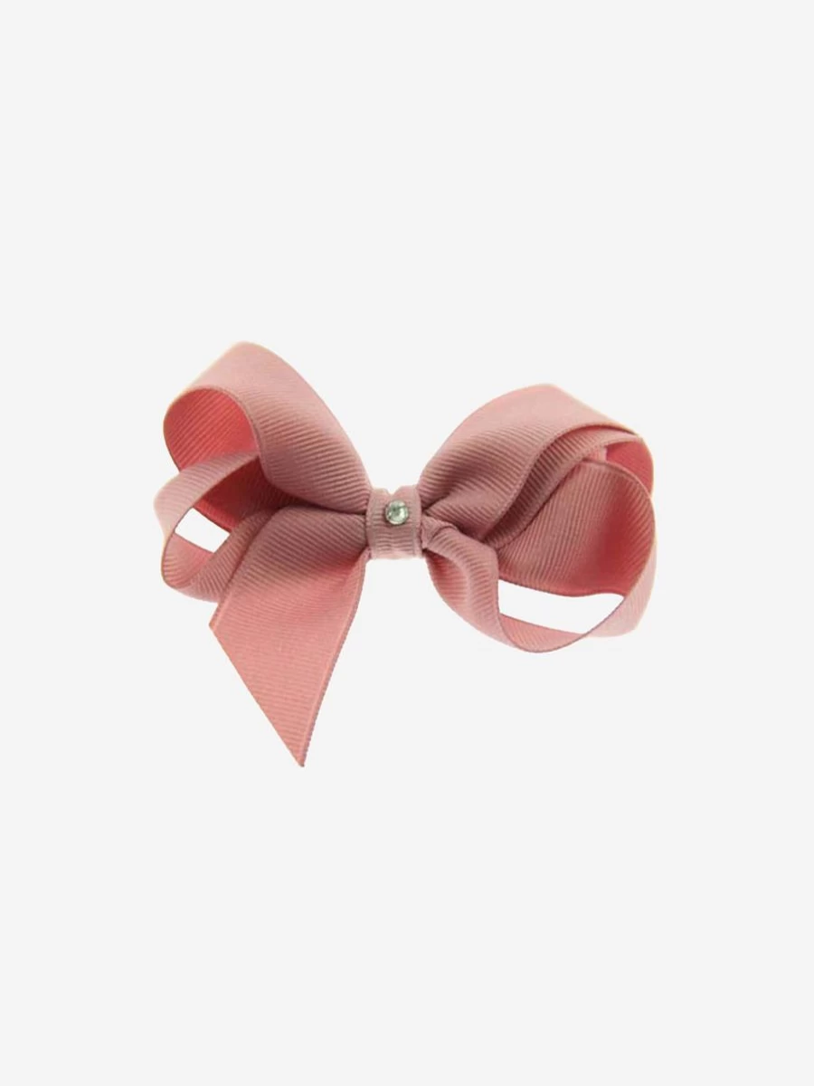 Dotty Daydreams Teen Girls Hair Bow Clip - Dusky Pink Hair Accessory for Teens