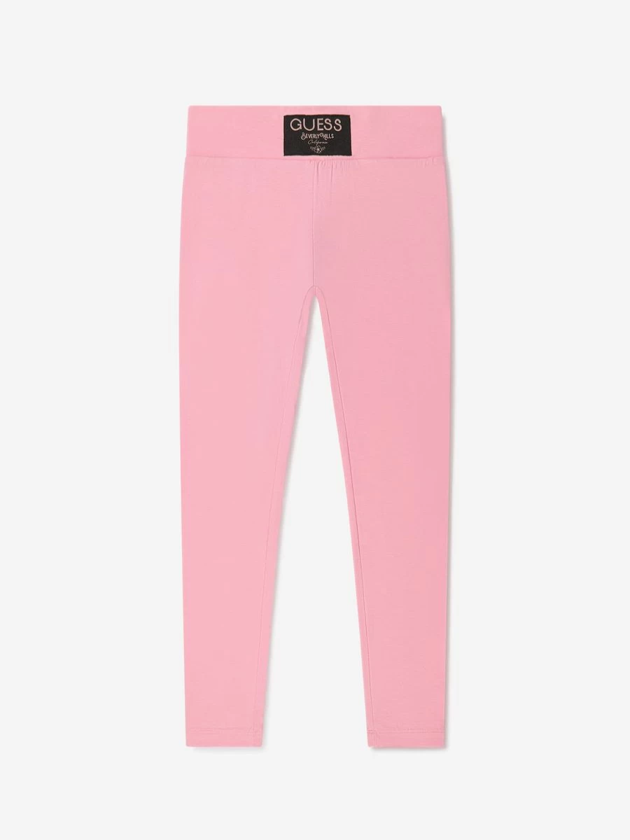 Guess Girls Pink Logo Leggings for Kids - Stylish & Comfortable
